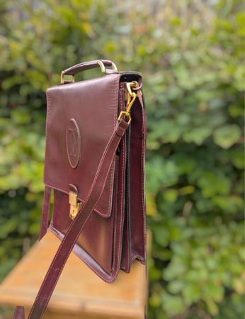 Sac Cartier vintage en cuir Bordeaux Burgundy