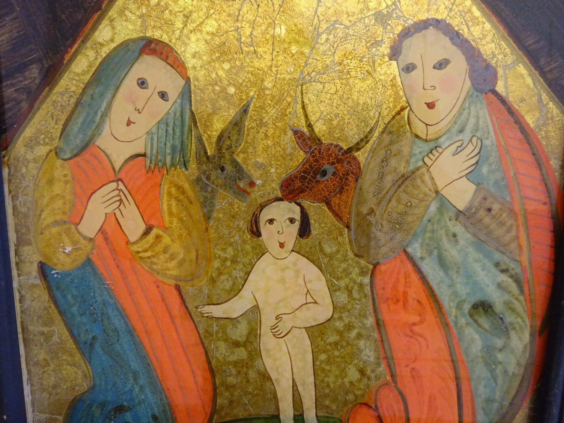 Gemälde: Hinterglasbild / Christnacht Krippe Ikone – Gebraucht aus Esslingen von eintagammeer 1
