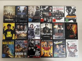 DVD Filmesammlung 18 Stk. Action & Thriller guter Zustand