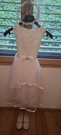 Comunione vestito cerchietto ballerine