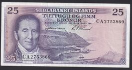 Island 25 Kronur 1961