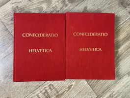 Confoederatio Helvetica Band 1 und 2 zwei Bände rot