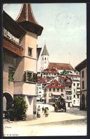 AK Thun, Strassenpartie im Ort, 1906