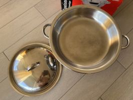 Chafing Dish Set Rund Speisewärmer Edelstahl 4L