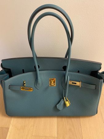 Lederhandtasche neu in Jeansblau