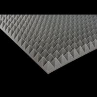 4 Stück Pyramidenschaumstoff PU 70 mm anthrazit 100 x 50 cm