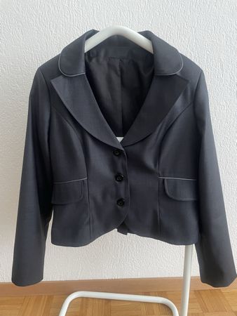 Edles tailliertes Sakko Gr. 38 dunkelgrau schick für Frühlin