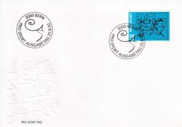 1992 W73 Pro Sport FDC 25.8.92 3000 Bern