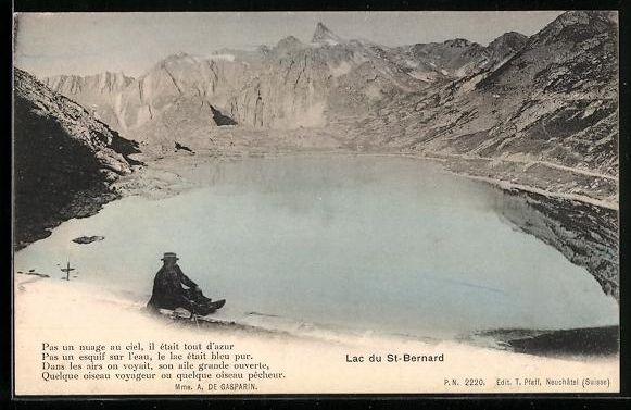 Cartoline postali: AK Lac du Grand Saint-Bernard, Panorama – Usato da Berlin venduto da bartko-reher