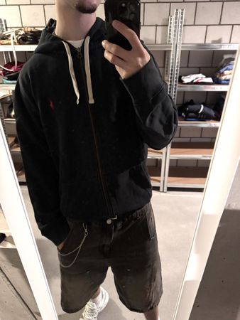 vintage polo ralph lauren zip up jacket black 