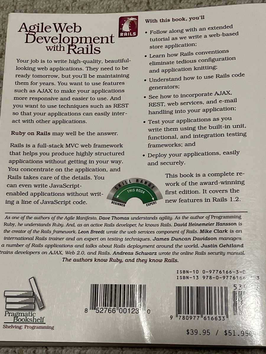 Libri: Agile Web Development with Rails, 2nd Edition, Top Zustand – Usato da Ehrendingen venduto da renue 7
