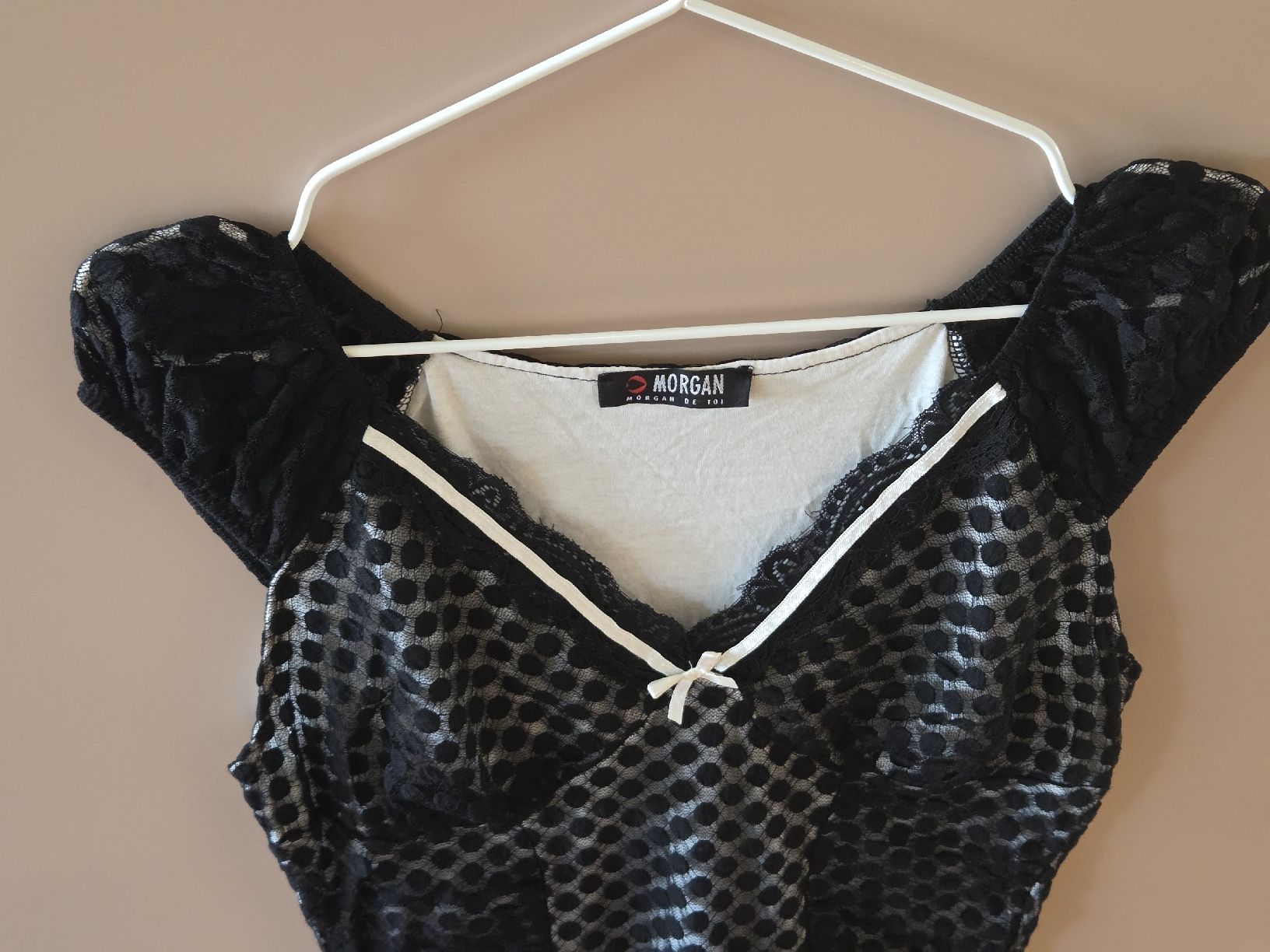 Morgan Tops: MORGAN-Top mit Spitzenärmeln – D'occasion à Emmen par GrabandGo 2