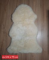 Echter Lammfellteppich, creme-weiss