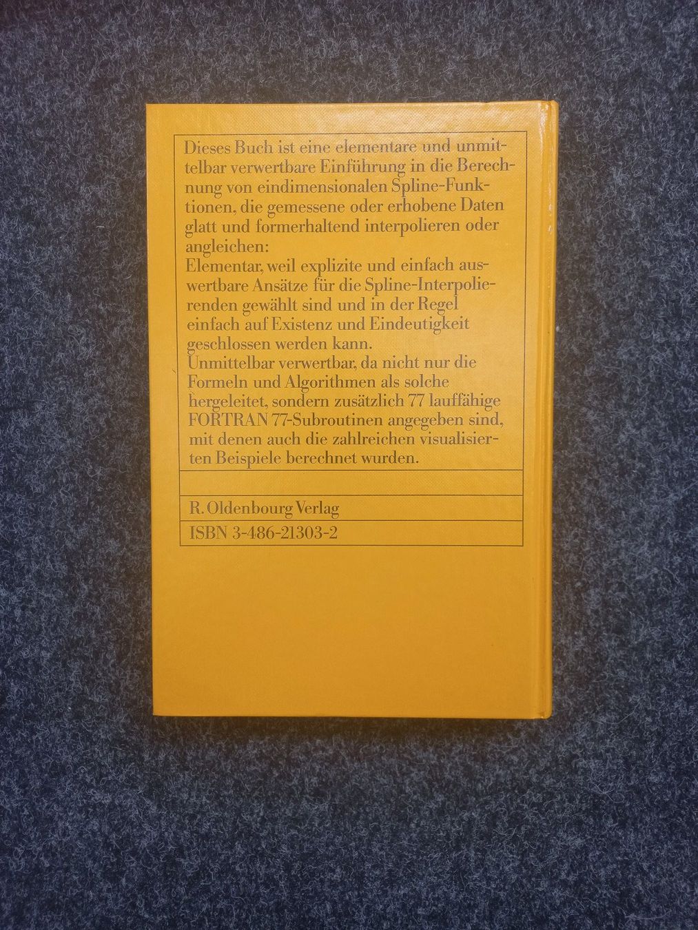 Libri: Buch: Eindimensionale Spline-Interpolations-Algorithmen – Usato da Wiesendangen venduto da 27viper27 2