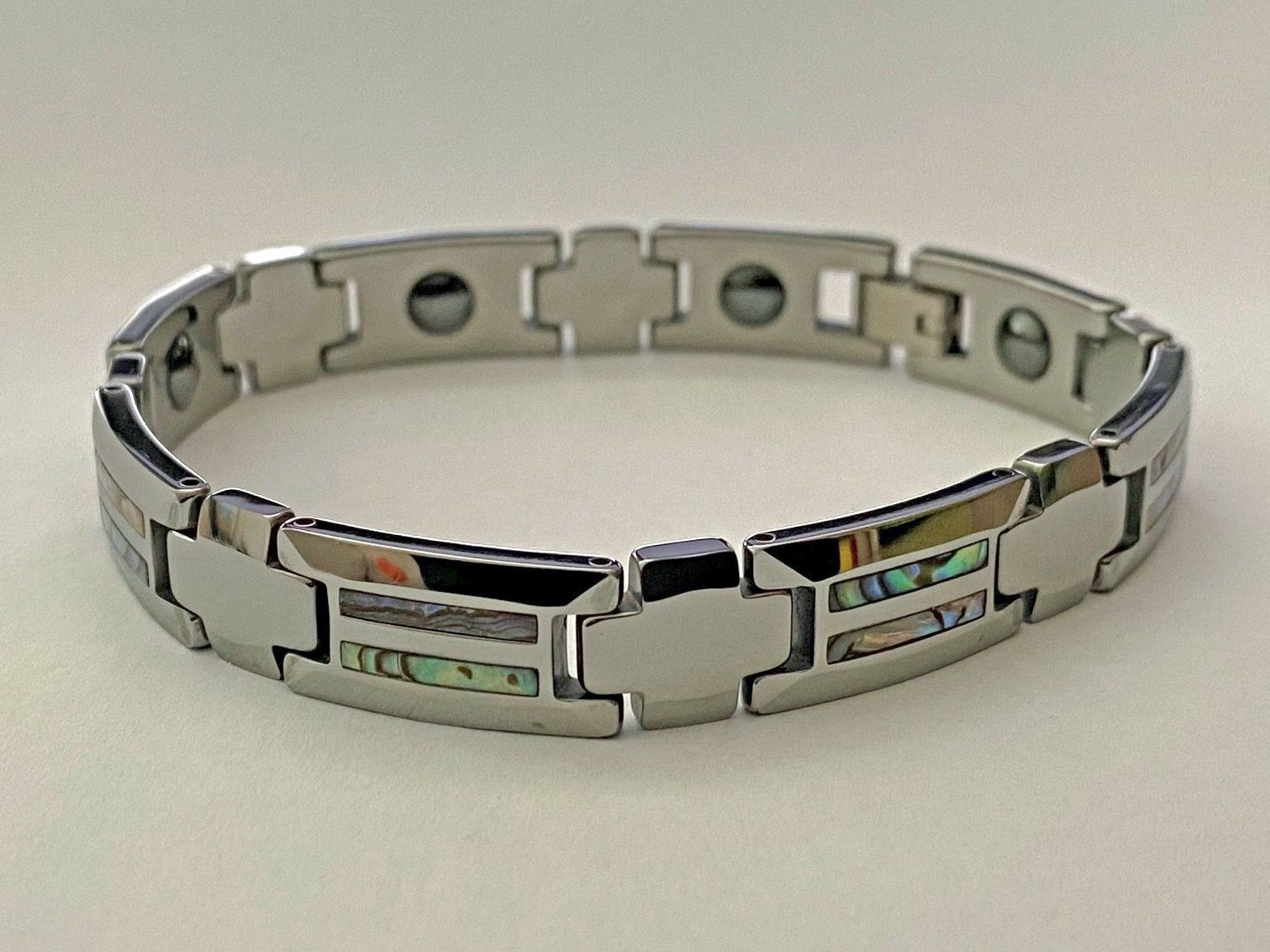 Bracciali & Braccialetti: Armband aus Wolfram mit Abalone – Nuovo e nell'imballaggio originale da Matten b. Interlaken venduto da kero71 4
