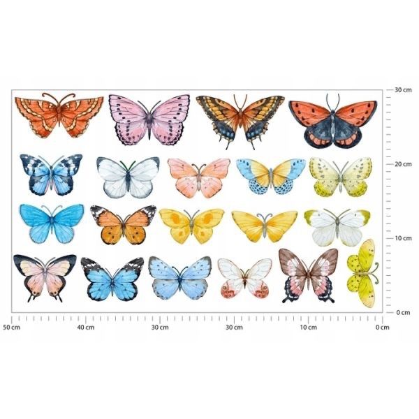 Aufkleber: Wandtattoo Kinderzimmer 20 Schmetterlinge – Neu und originalverpackt aus Stäfa von elog 1