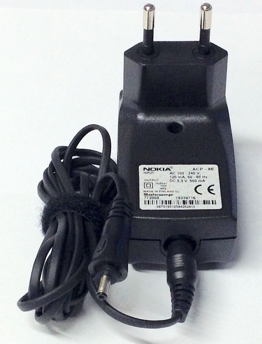 Nokia Unità & Adattatore: Nokia ACP-8E AC/DC Adapter 5,3V 500mA Netzteil extern – Usato da Reinach AG venduto da RiesenServicesGmbH