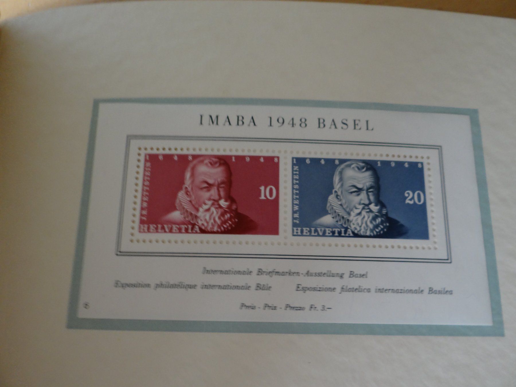 Tutti i francobolli: PTT-Geschenkheft Block IMABA 1948 Basel gest.+ungest. – Usato da Kriens venduto da Na4 2