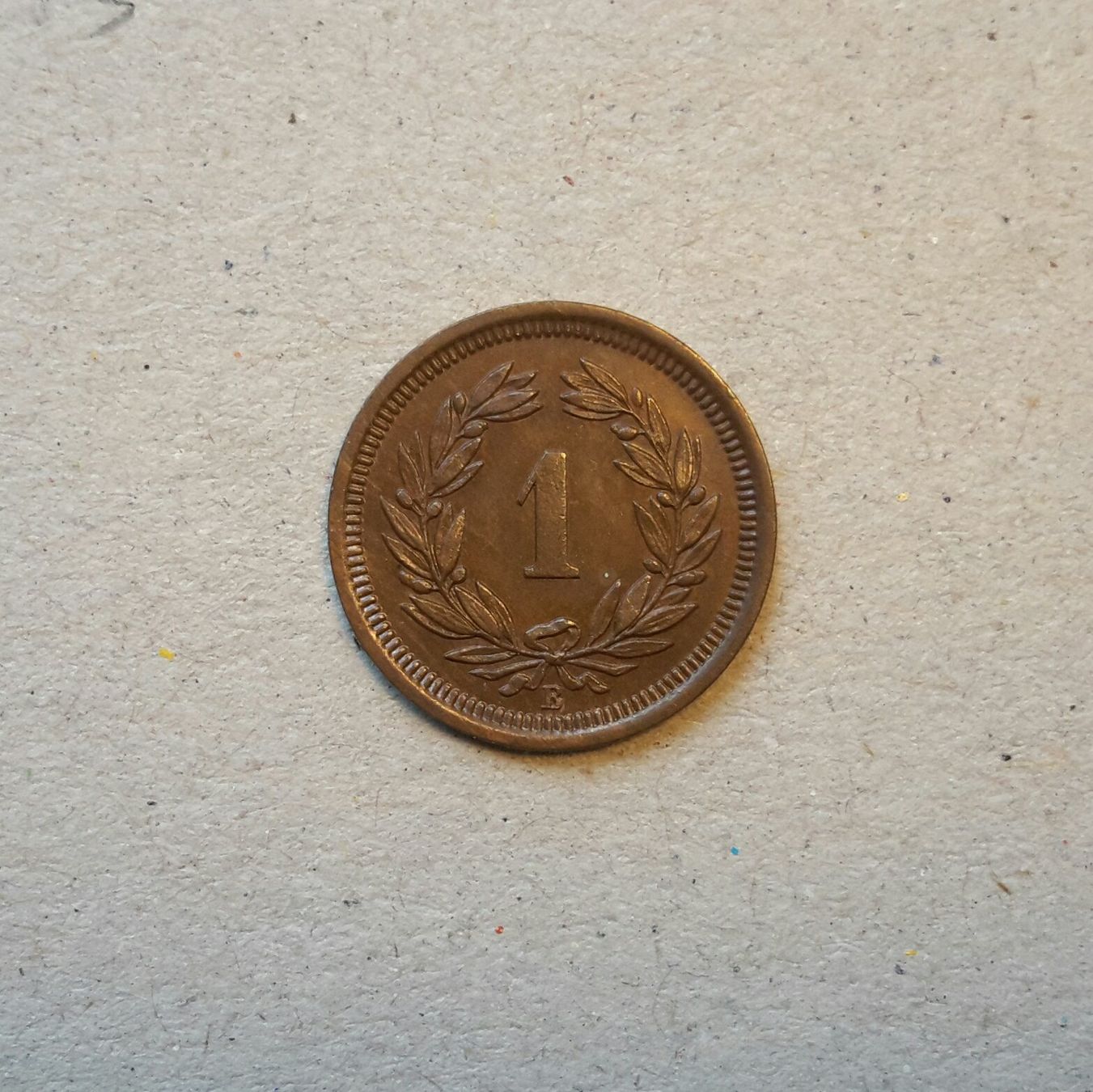 Tutti le monete: 1 Rappen 1884 , Bronze . – Usato da Burgdorf venduto da Olli.34 1