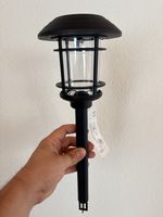 Solar Gartenleuchte LED Schwarz – Neu
