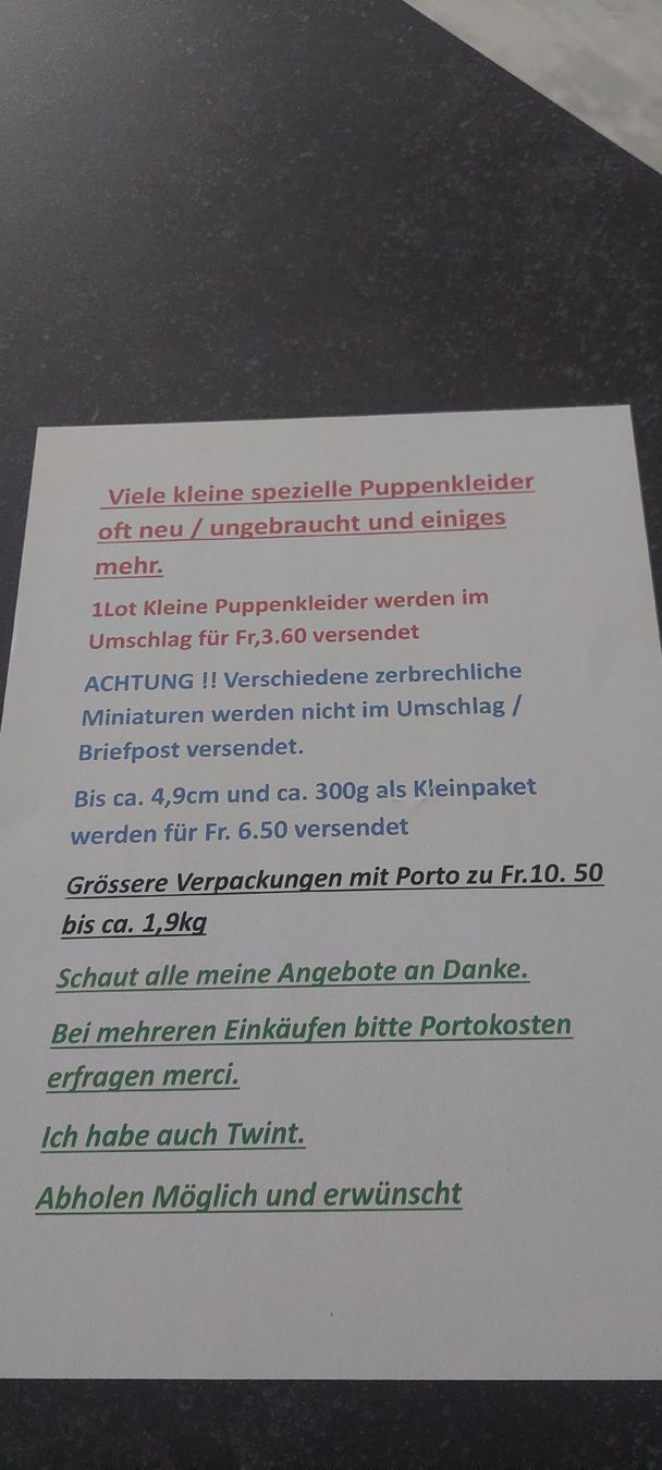 Puppen: Kleine Puppenkleidchen  – Gebraucht aus Muri AG von nindo1 6