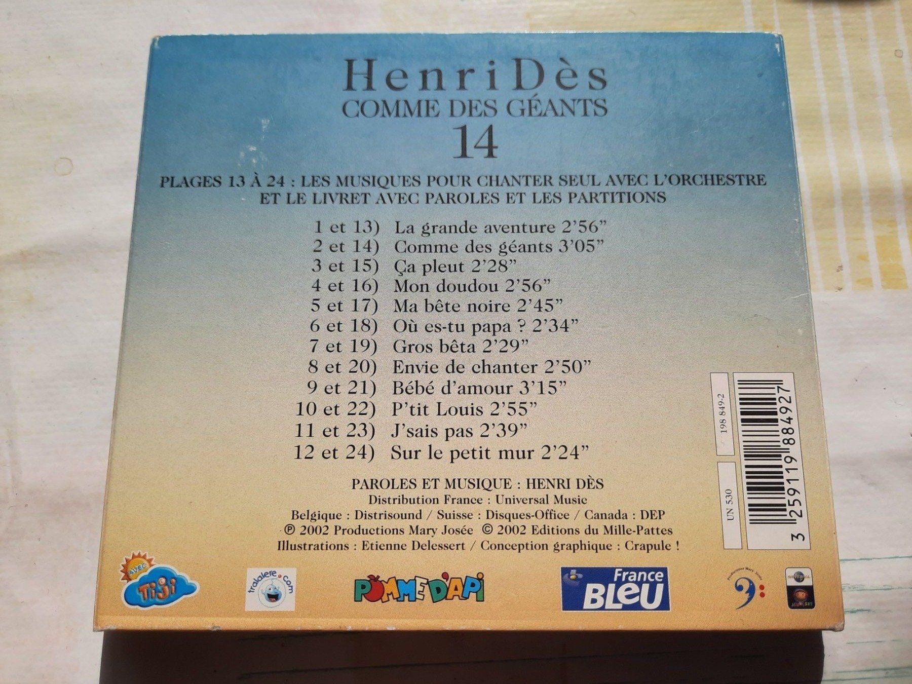 CDs: Cd Henri Dès - Comme des géants – D'occasion à Pully par bro_n52j 1