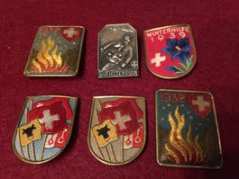 Schweizer Militär und 1. August Abzeichen Armee Weltkrieg
