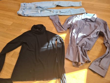 Jeans,pulli und Bluse