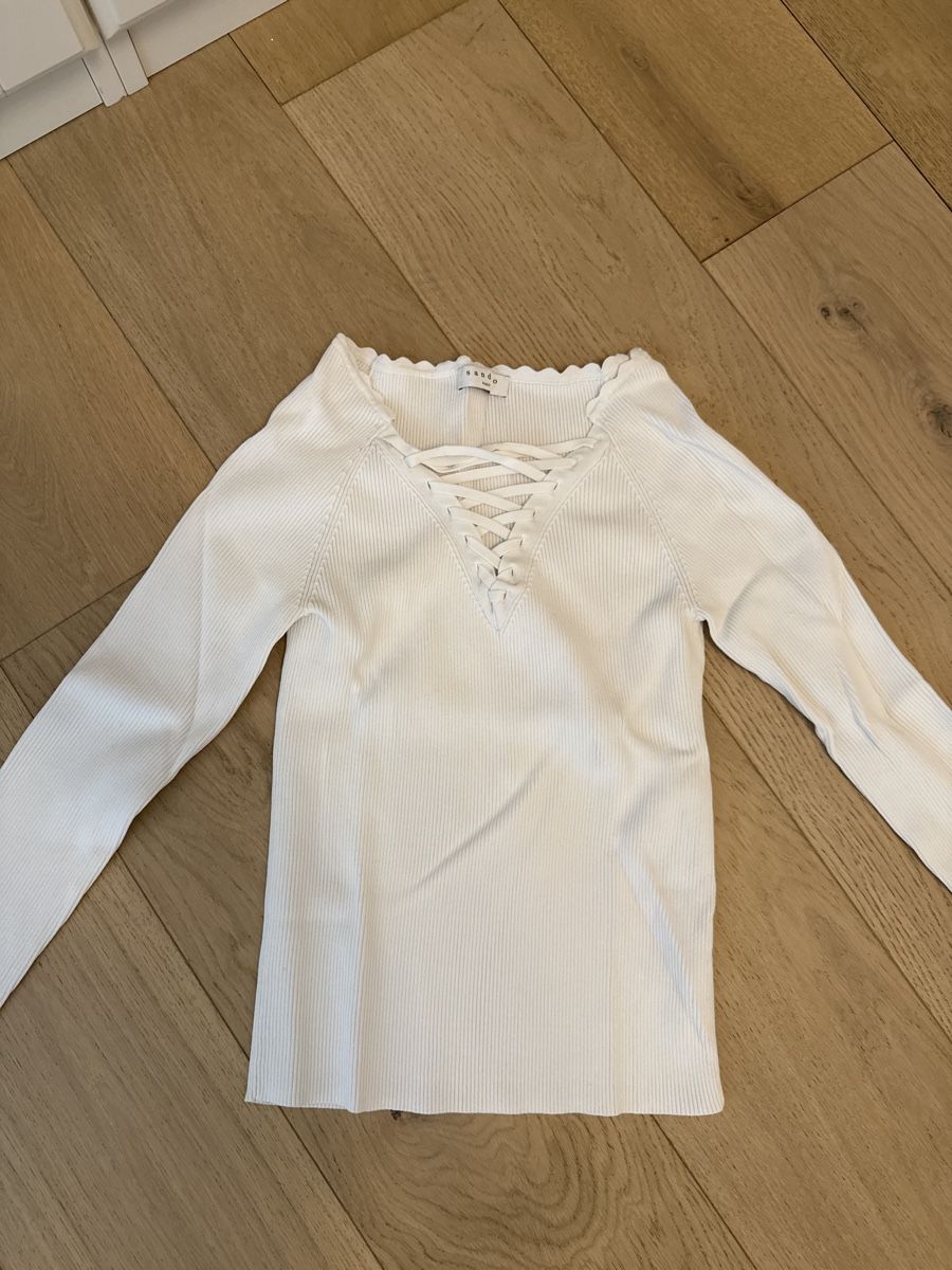 Sandro Maglioni & Felpe: Sandro Paris, weisser Pullover Grösse 2 – Nuovo (secondo la descrizione) da Uitikon Waldegg venduto da SIMI086