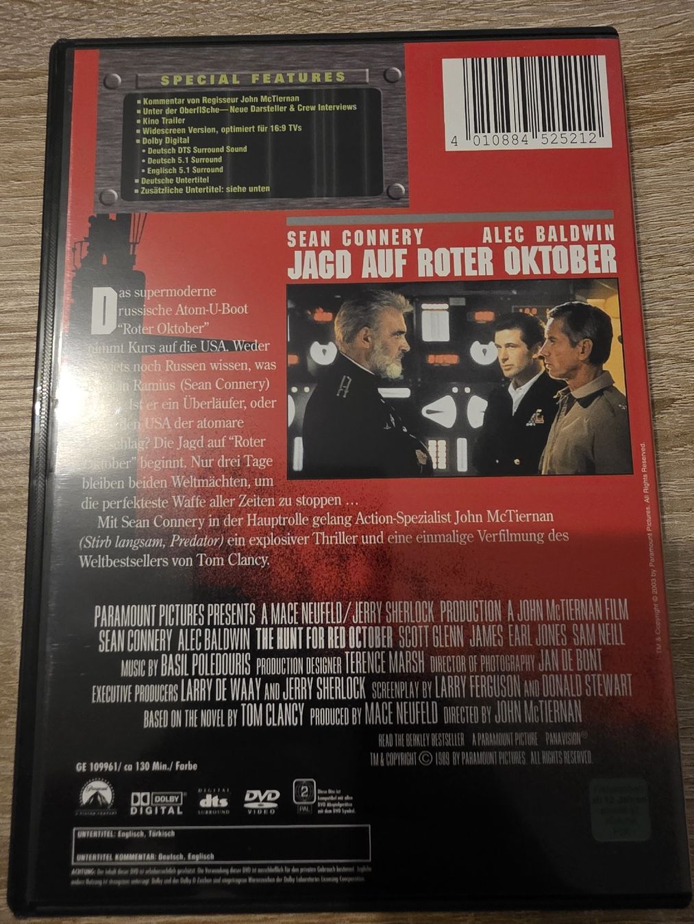 Tutti i DVDs: DVD Jagd auf Roter Oktober – Usato da Zürich venduto da P-editon 1