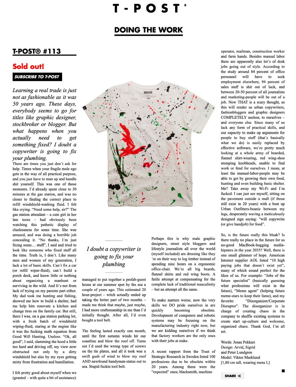 T-shirt: T-post.com Special T-Shirts mit Background - Grösse M – Nuovo e nell'imballaggio originale da Münsingen venduto da Omasaki
