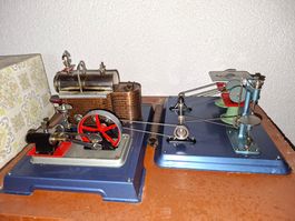 Dampfmaschine mit Antriebsatz mit Schwungrad guter Zustand
