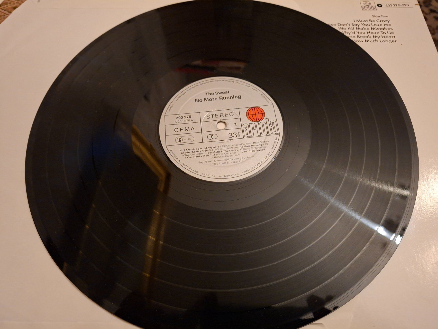 Schallplatten: Rock Lp 1981 - The Sweat - No More Running – Gebraucht aus Bernex von Wannabehasbeen01 4