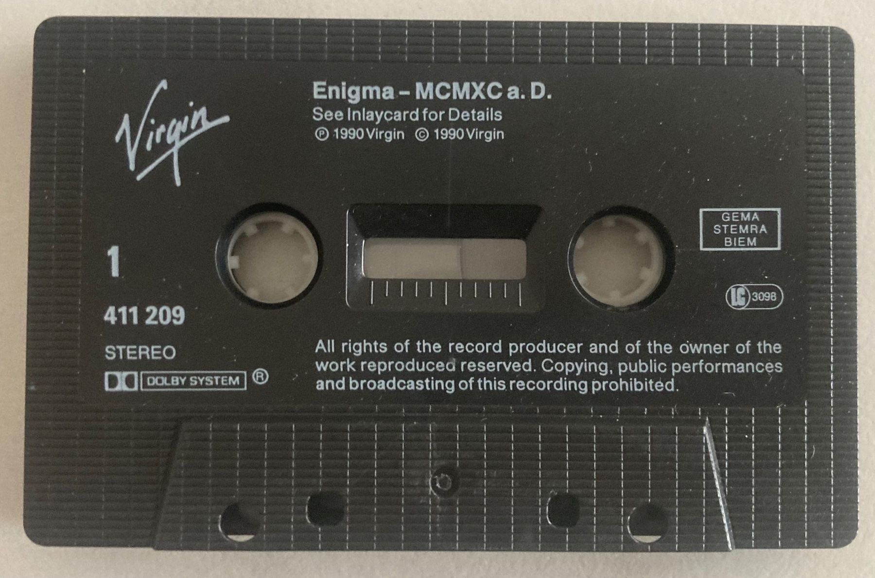 Cassettes audio: ENIGMA - MCMXC A.D. – D'occasion à Poliez-Pittet par Newtown-Records 2