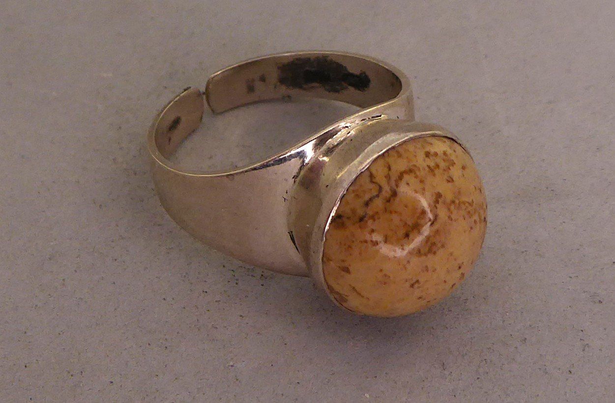 Anelli: Ring 800 Silber mit echtem Achat Stein vor 1985 – Usato da Muri AG venduto da Lineli2020 3
