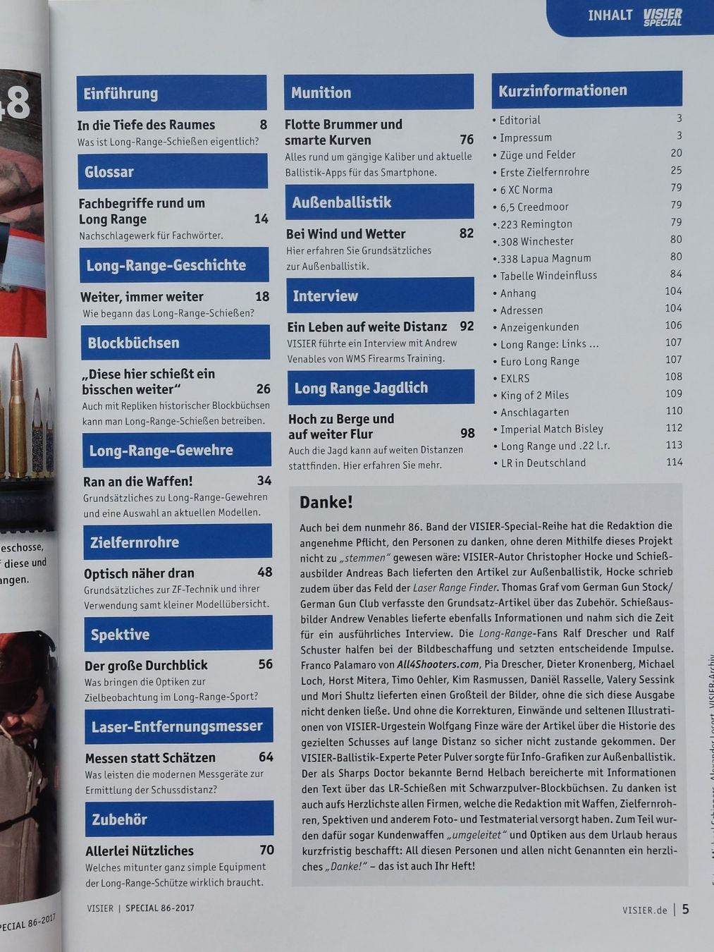 Riviste & Magazine: VISIER Special Nr. 86 - Long Range – Nuovo (secondo la descrizione) da Liebefeld venduto da Helveticus6 1