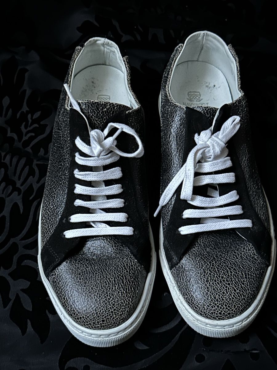 Navyboot Damenschuhe: Navyboot Leder Sneaker, schwarz-grau, in 38 – Gebraucht aus Bern von Maria003 1