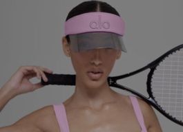 Alo Visor Kappe Pink mit transparentem Schirm Neu mit Etiket