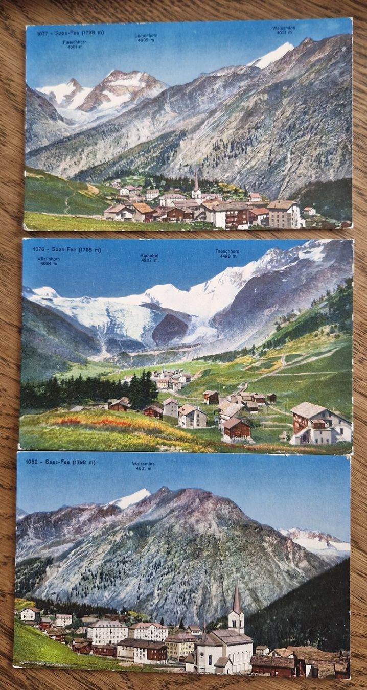 Cartes postales: 3 AK Saas Fee – D'occasion à Ebikon par Donar50