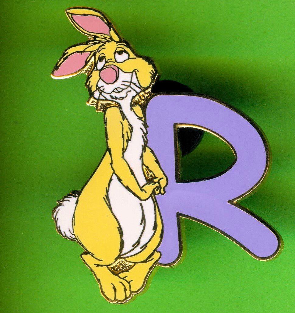 Disney Placchette & Badge: DISNEY  Alphabet    RABBIT  " R " – Usato da Winterthur venduto da Sammleroase