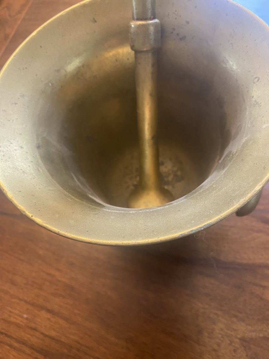 Sonstiges für das Kochen & Backen: Vintage schwerer Messing Mörser mit Stössel – Gebraucht aus Baden von swiss-alps 3