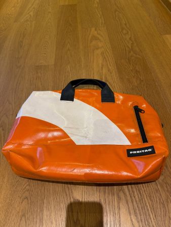 Freitag Tasche mit Brompton Halterung (Eigenbau), Unikat