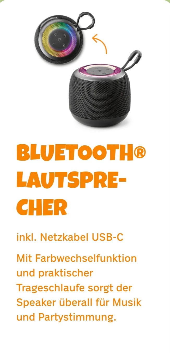 Lautsprecher: BLUETOOTH LAUTSPRECHER – Neu und originalverpackt aus Baar von Camii