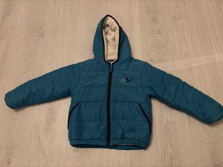 Kinder Winterjacke blau gefüttert Grösse 116 gebraucht