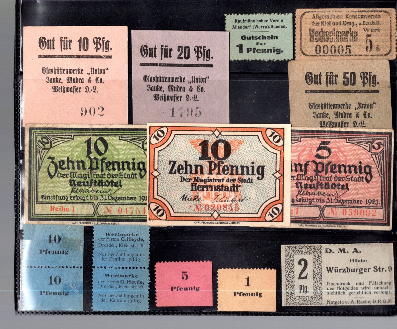 Banconote: Germany notgeld lot – Usato da Leibstadt venduto da baroc333