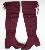 Bordeaux Overknee Stiefel, Gr. 36