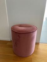 Runder Hocker (rosa gepolstert)