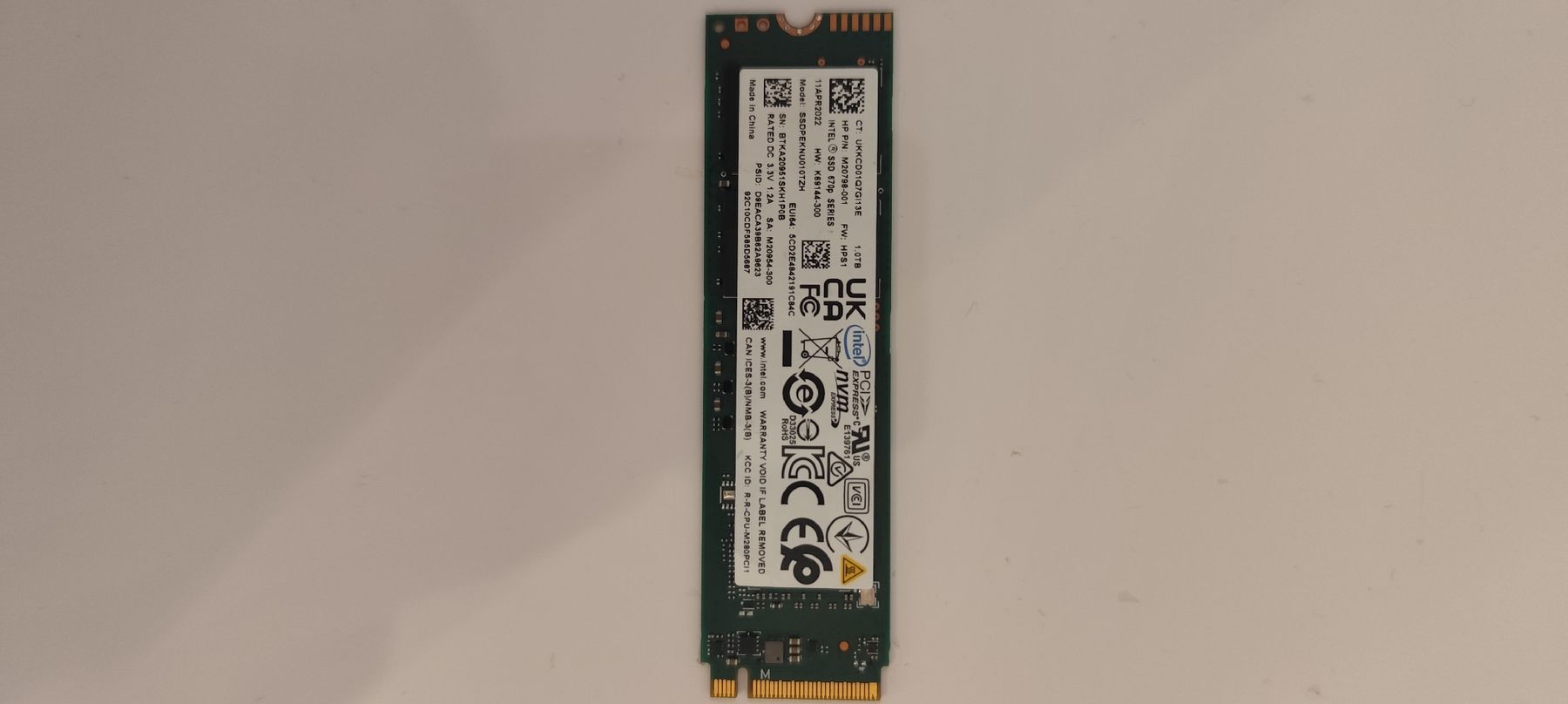 Intel Harddisks: 1TB SSD M2 – Gebraucht aus Emmenbrücke von adn_2757