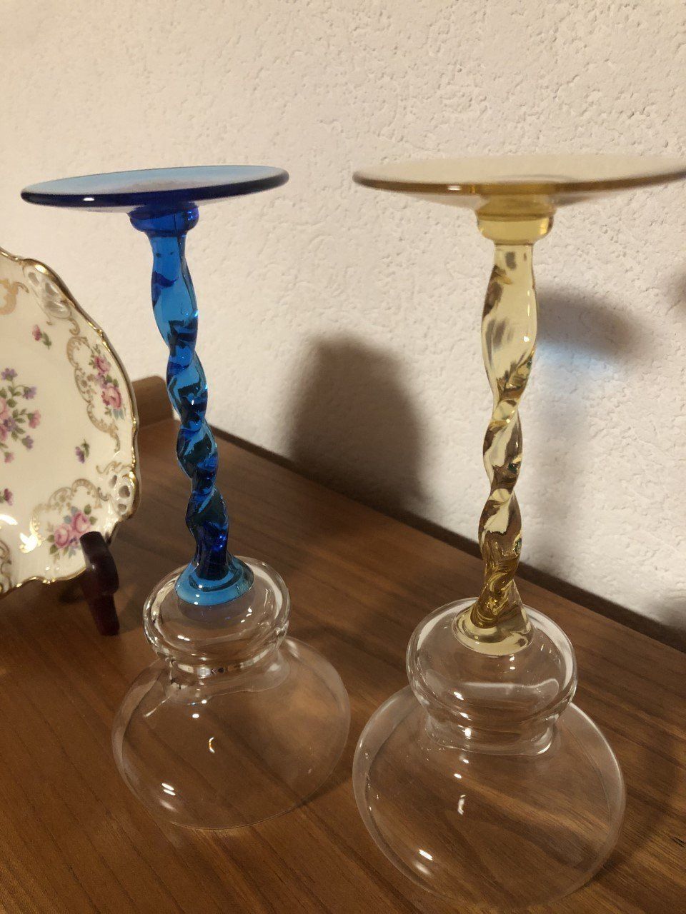 Portacandele: 2 Kerzenhalter aus Glas – Usato da Winkel venduto da Kade50 3