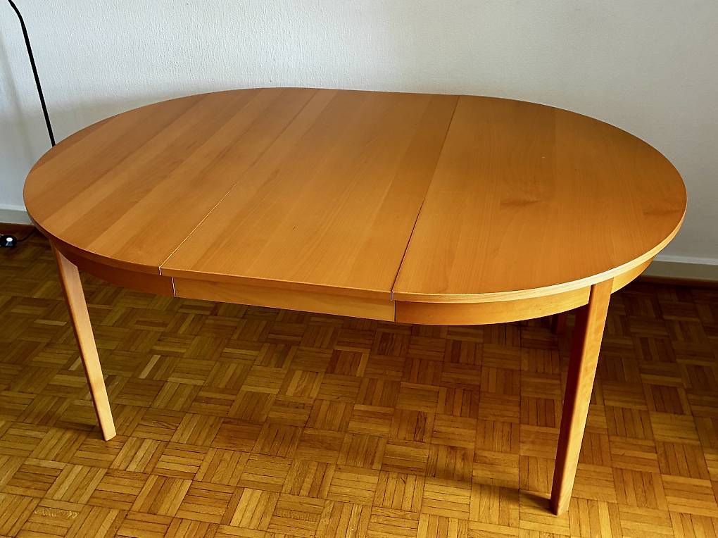 Tavoli: Table ronde hêtre avec 2 rallonges – Usato da Lausanne venduto da Augustine1007 2